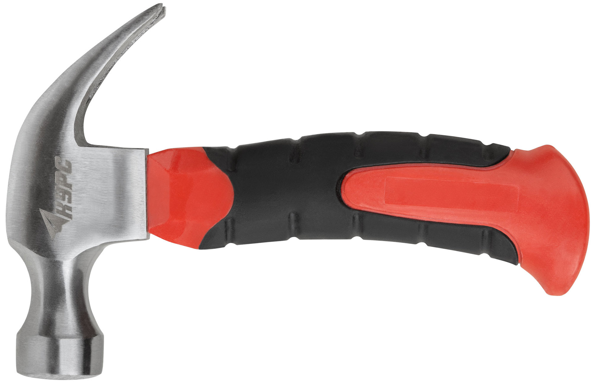 Молоток-гвоздодер укороченный, фиберглассовая обрезиненная ручка, 25 мм, 225 гр. (44765)