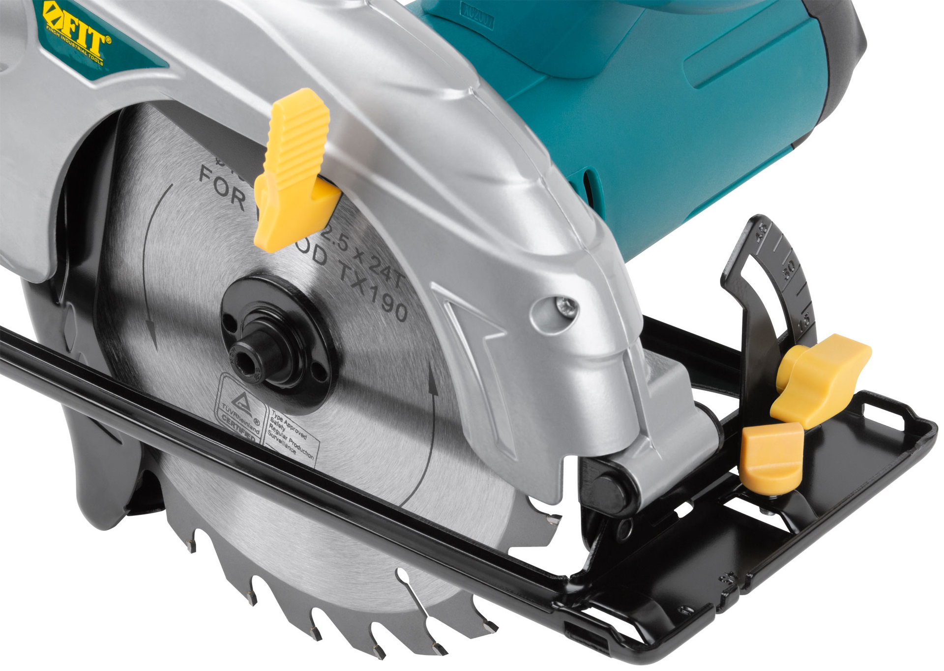 Пила дисковая 1300 Вт; 4700 об/мин; 190/20 мм; 4,0 кг; жел. опора; рез. накл.; блок шпинд.; коробка (80405)