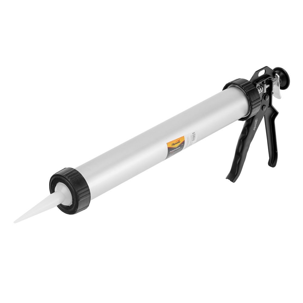 Пистолет для герметика, 750 мл, закрытый, алюминиевый корпус, круглый шток 8 мм Sparta (886485)