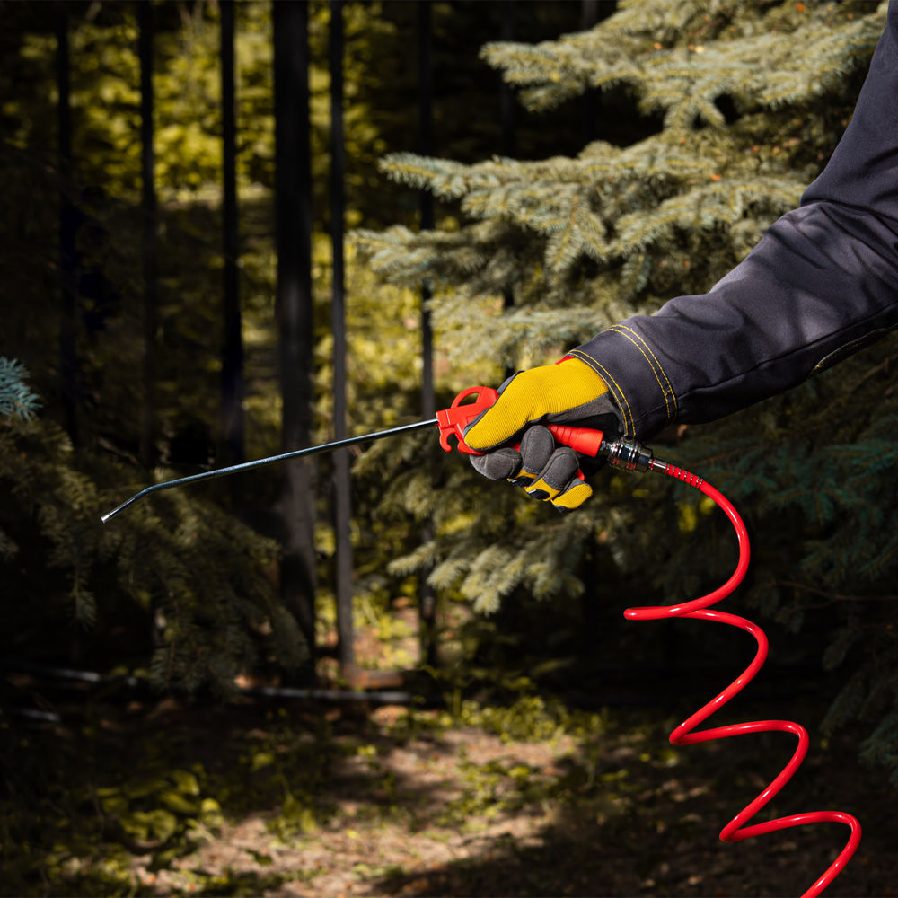 Пистолет продувочный с удлиненным изогнутым соплом, пневматический, 270 мм Matrix (57334)