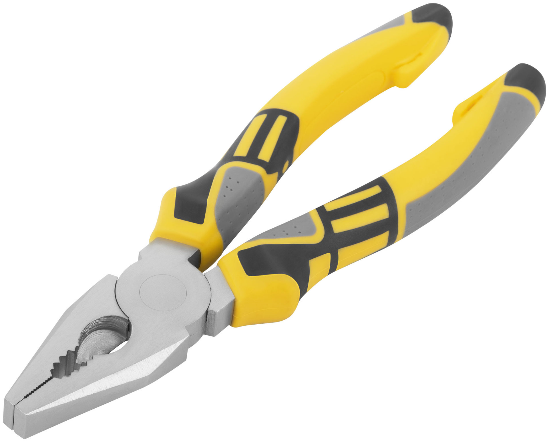 Плоскогубцы комбинированные Смарт, трехцветные прорезиненные ручки, никелевое покрытие 180 мм (50664)