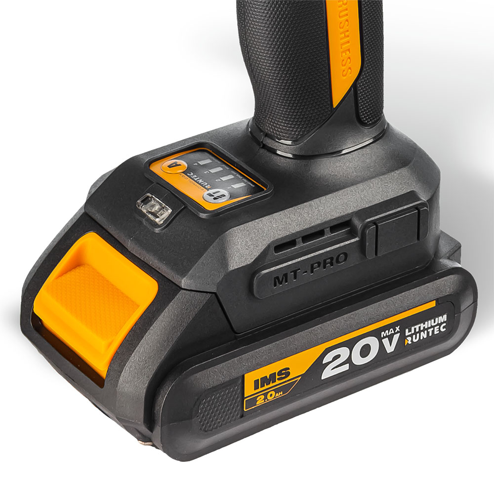 Винтоверт ударный аккумуляторный PRO 1/4, 20В, 2*2Ач, 230Нм RUNTEC RT-ED233