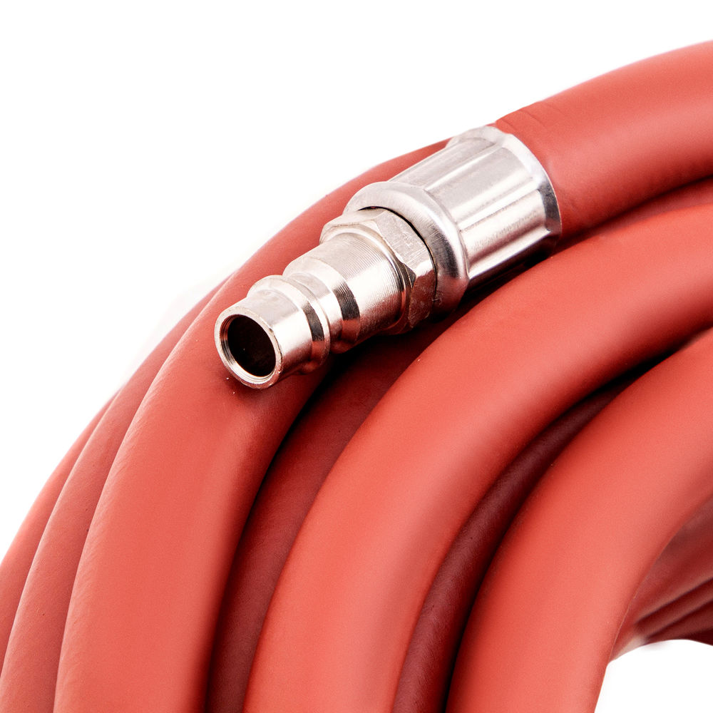 Шланг пневматический резиновый, 10 x 16 мм, 24 бар, армированный, быстросъемное соединение, 20 м Stels (57023)