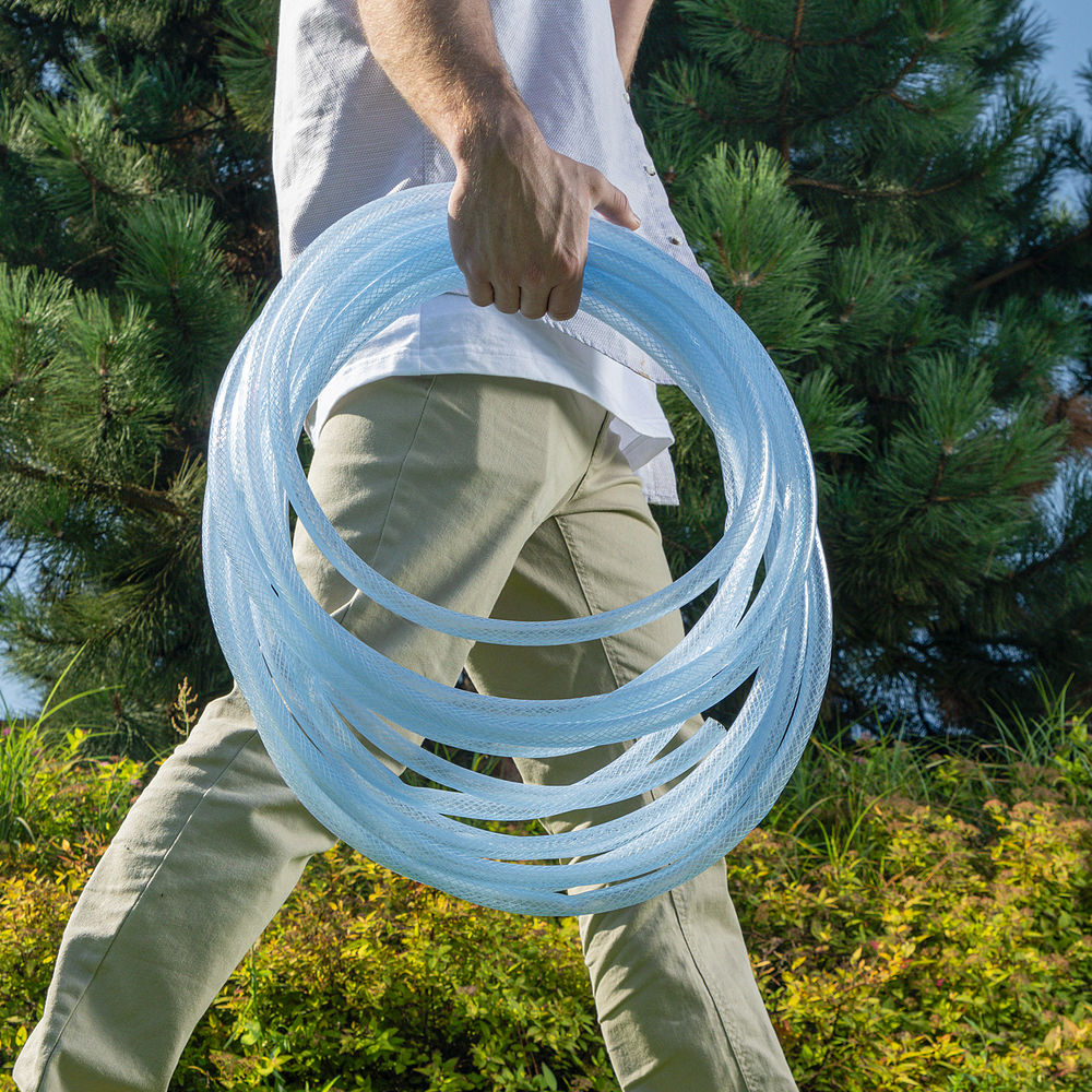 Шланг поливочный прозрачный армированный 3-х слойный, 1/2, 15 м Palisad (67360)