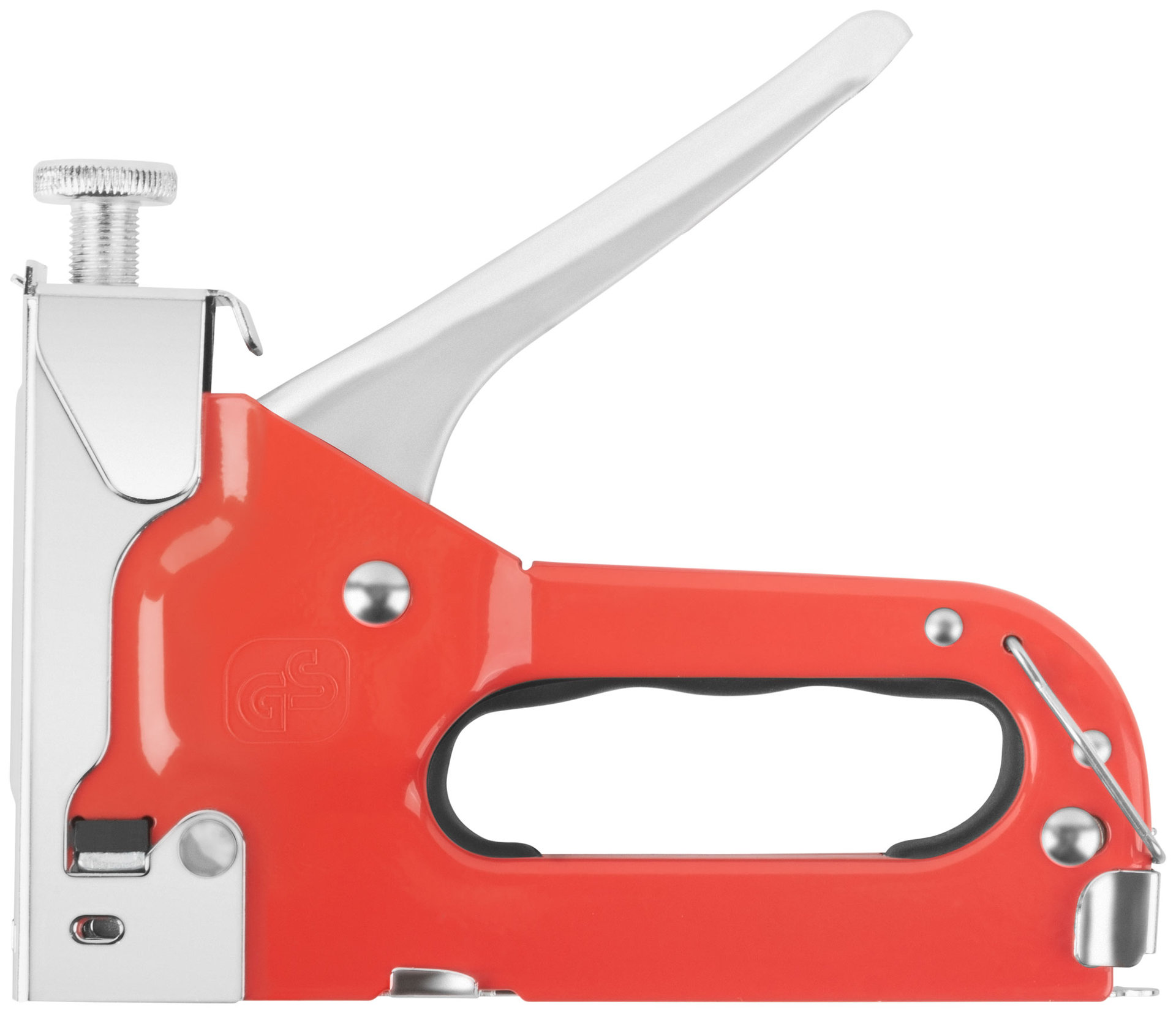 Степлер для узких скоб тип 53 4-14 мм, регулировка силы удара, металлический корпус (32086)