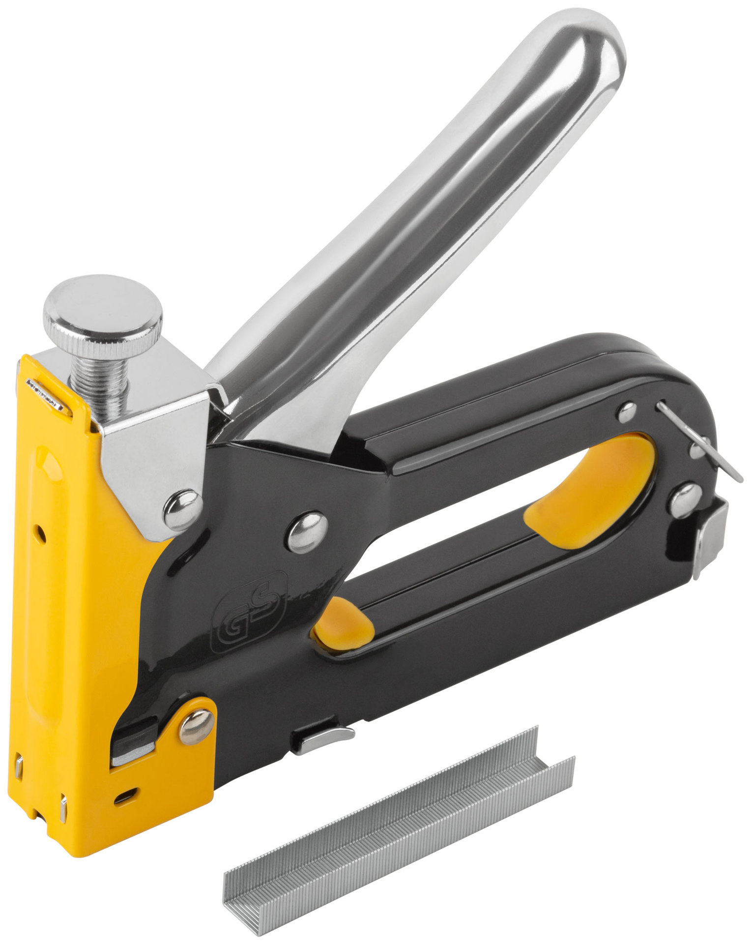 Степлер для узких скоб тип 53 4-14 мм, регулировка силы удара, металлический корпус (32114)