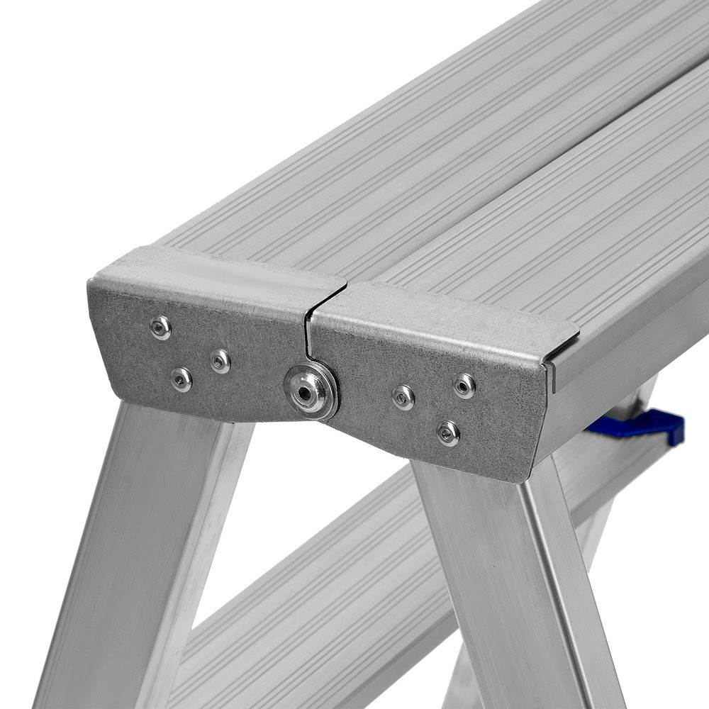 Стремянка двусторонняя 4 ступени, алюминиевая, Сибртех (97924)