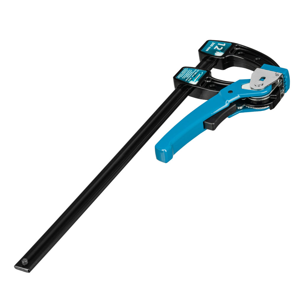 Струбцина реечная быстрозажимная 12, металлический корпус, рычажный храповой механизм, 300 мм Gross (20721)