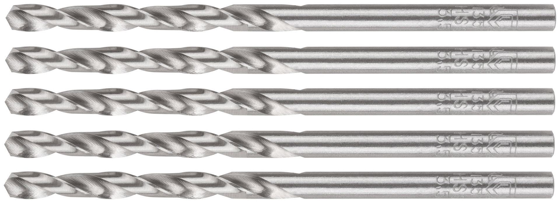 Сверла по металлу HSS шлифованные, угол заточки 135°, 3,5 x 70 мм (5 шт.) (35682М)