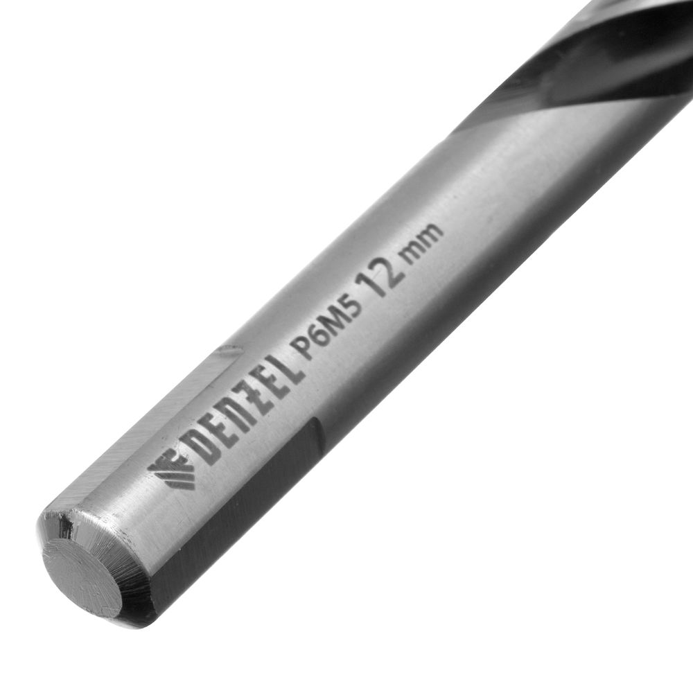 Сверло спиральное по металлу 12 x 151мм, Р6М5, Golden Tip, многогранная заточка Denzel (718287)