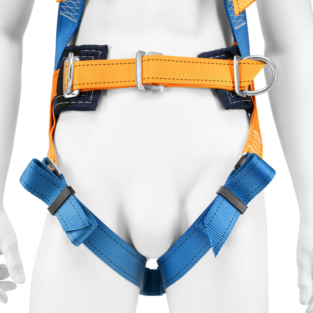 Удерживающе-страховочная привязь, модель УСП II, наплечные и набедренные лямки, высокий кушак Сибртех (89507)