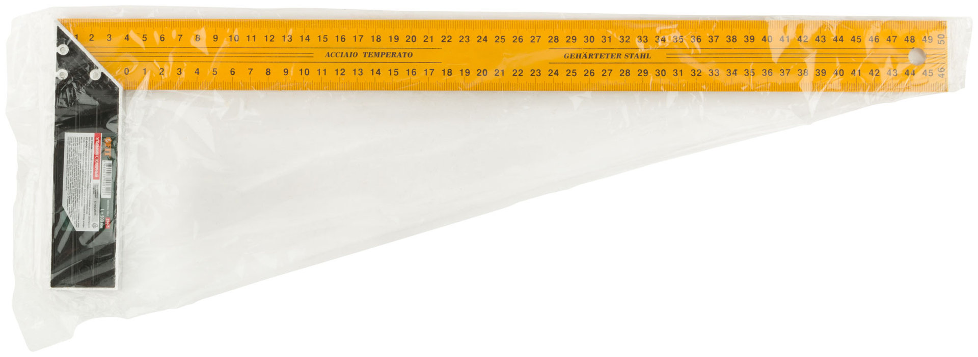 Угольник столярный желтый усиленный 500 мм (19445)