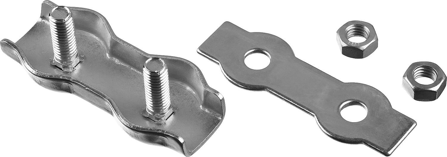 ЗУБР 8 мм, 2 шт, двойной зажим троса (304446-08)