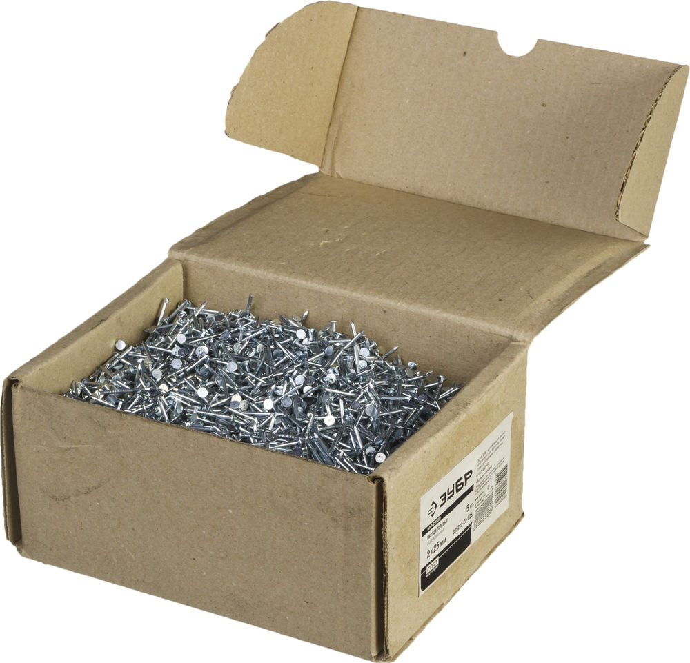 Гвозди толевые 25 x 2 мм, цинк, 5 кг, ГОСТ 4029-63 ЗУБР 305210-20-025