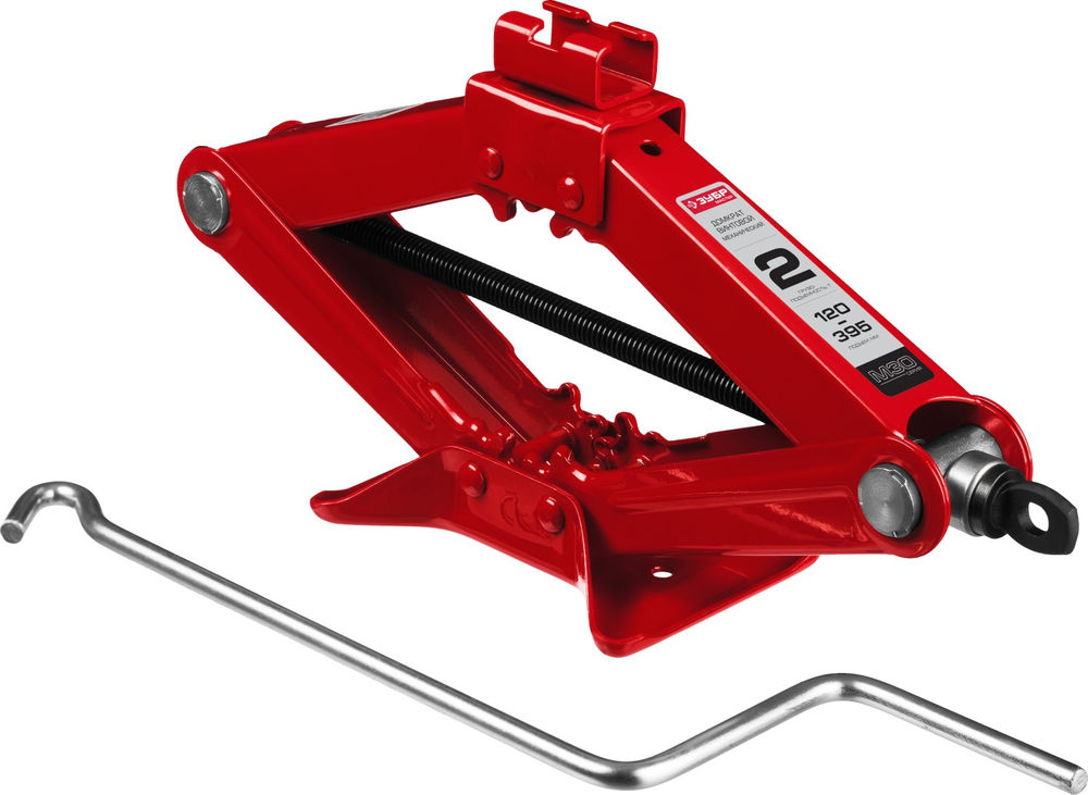 Винтовой механический домкрат 2 т 120 - 395 мм ЗУБР РОМБ 43040-2