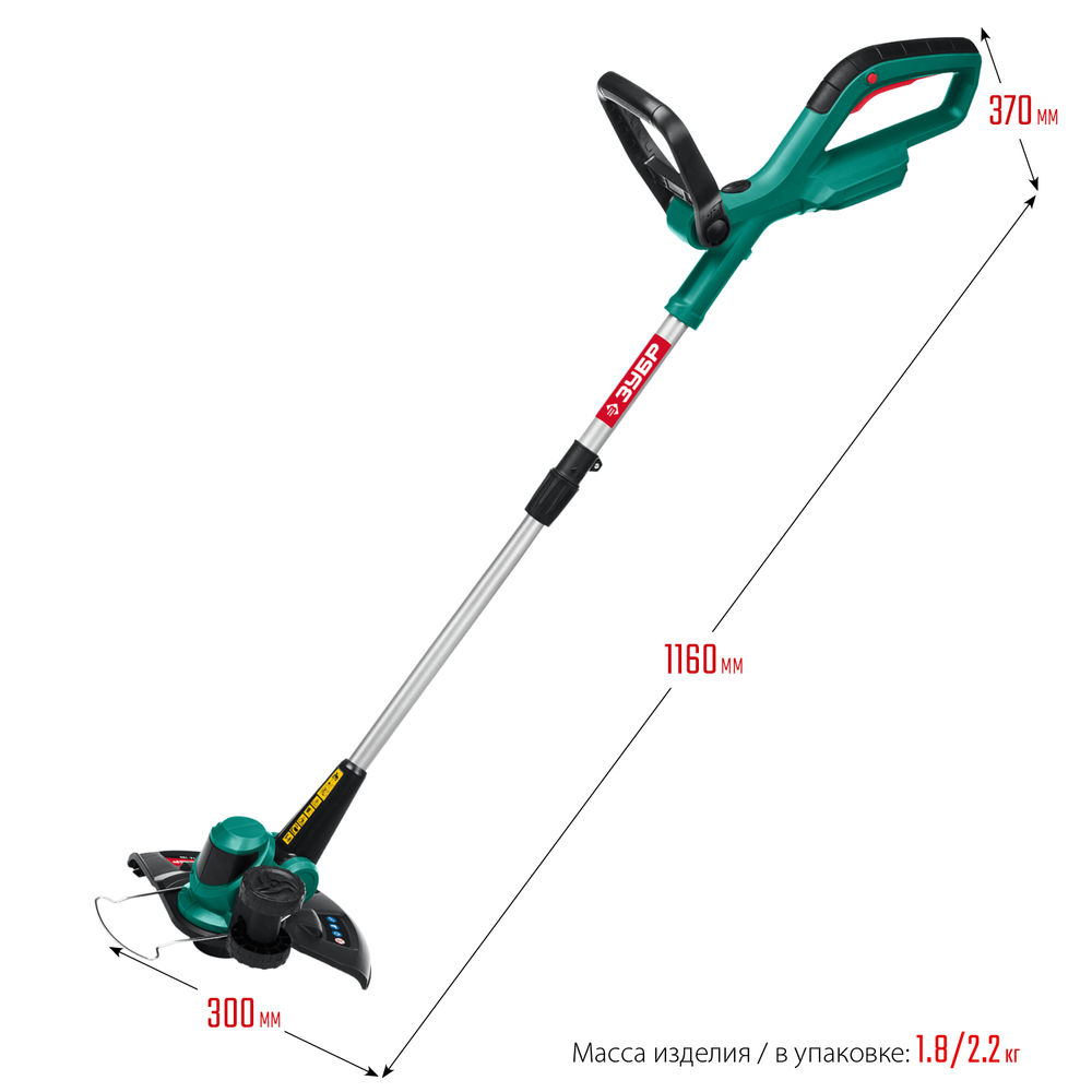 Аккумуляторный триммер 18 В 25 см без АКБ ЗУБР С1-18 ТА-185