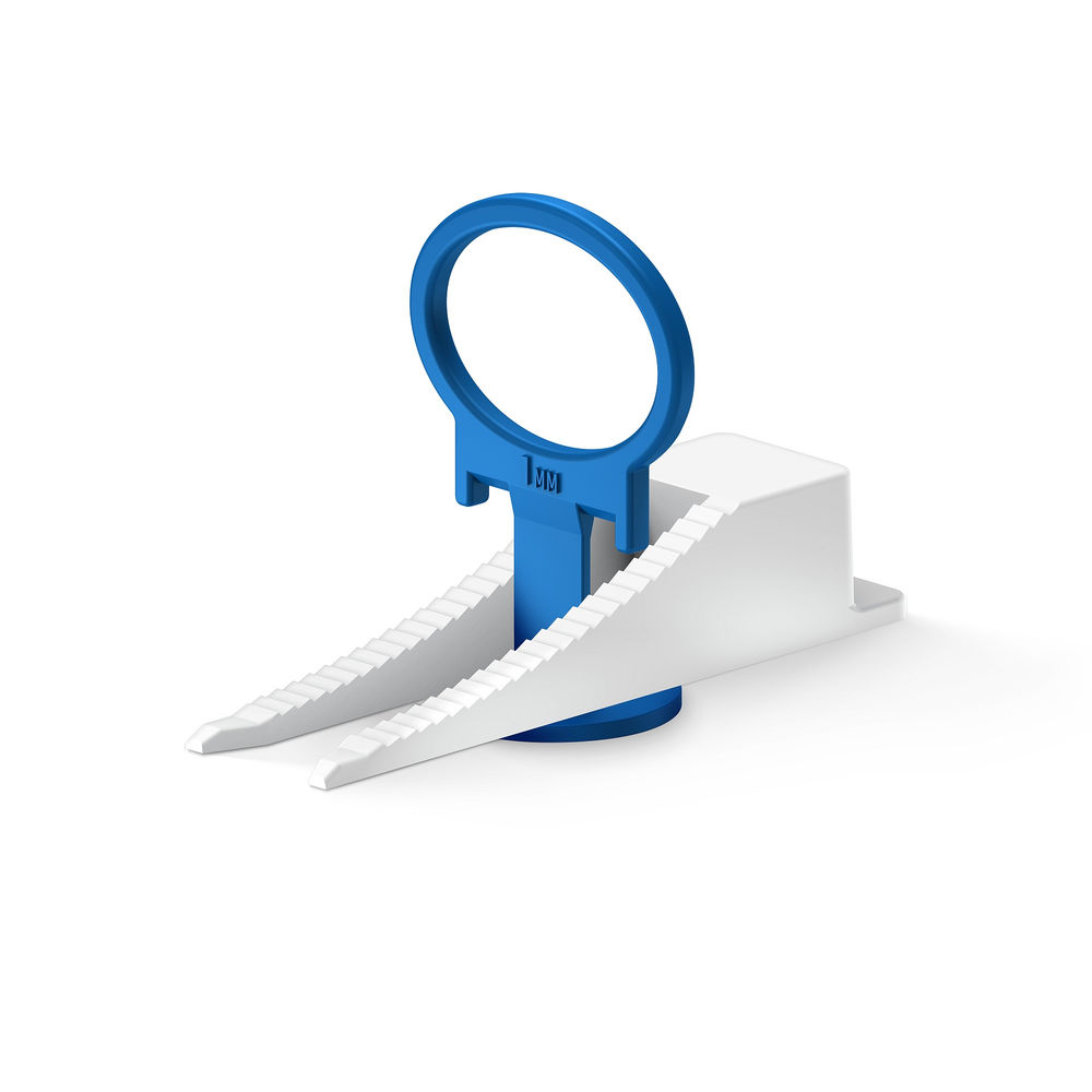 Система выравнивания плитки СВП КОЛЬЦО комплект 1.0 мм, зажим + клин, 50 + 50 шт ЗУБР 33831-H50_z01