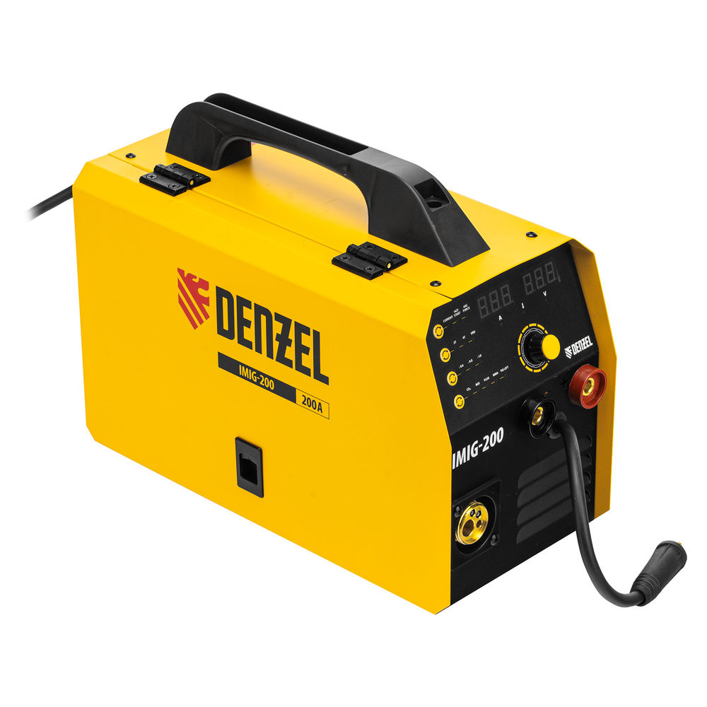 Аппарат инвертор. полуавтомат. cварки IMIG-200, 200 А, ПВ 60%, катушка 5 кг Denzel (94361)