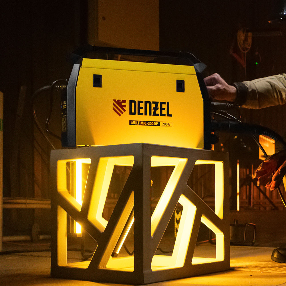 Аппарат инвертор. полуавтомат. сварки MultiMIG-200DP Synergy Double Pulse, 200 А, ПВ 80% Denzel (94313)