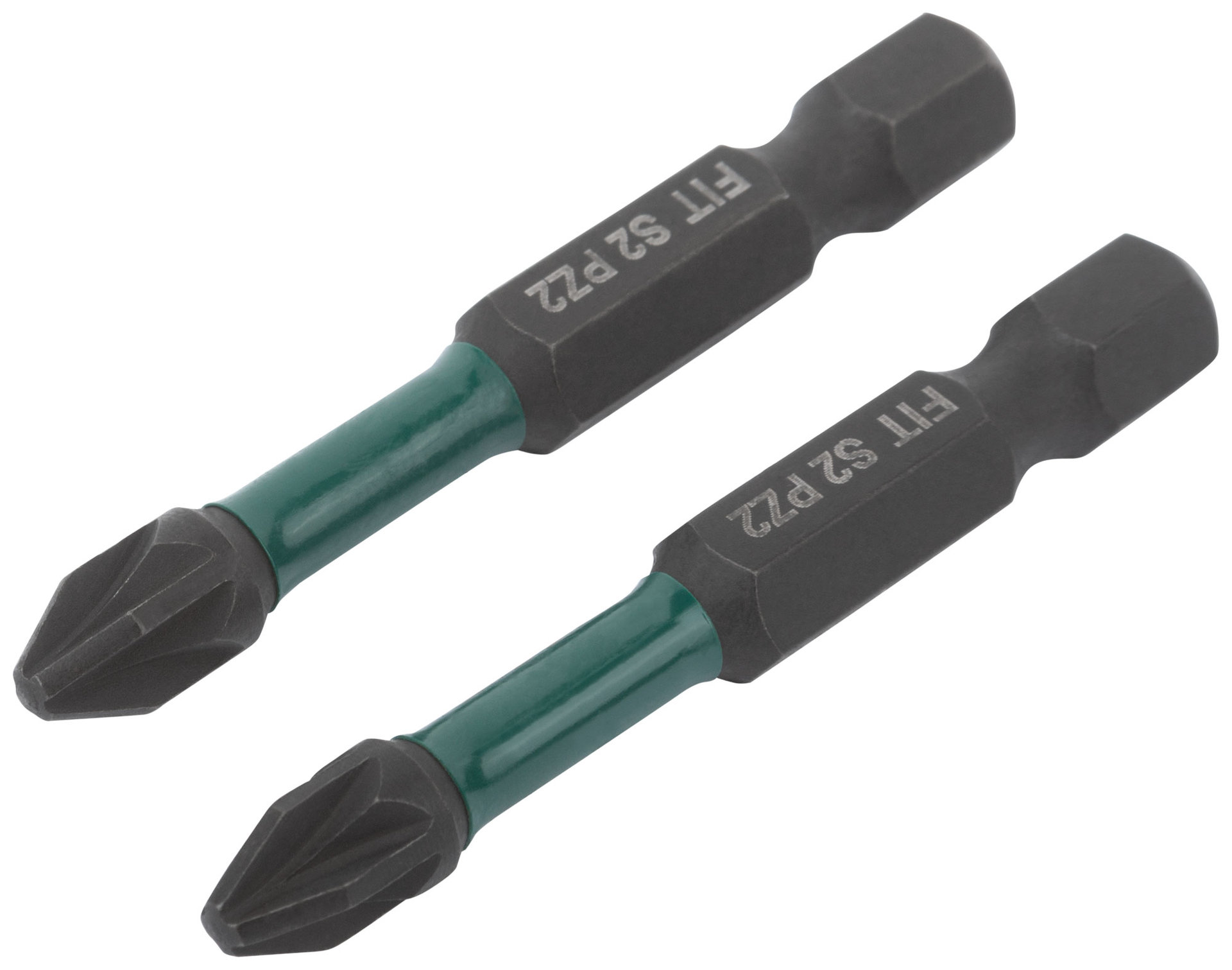 Биты кованые ударные, сталь S2, односторонние 50 мм PZ2, Профи 2 шт., блистер (57482)