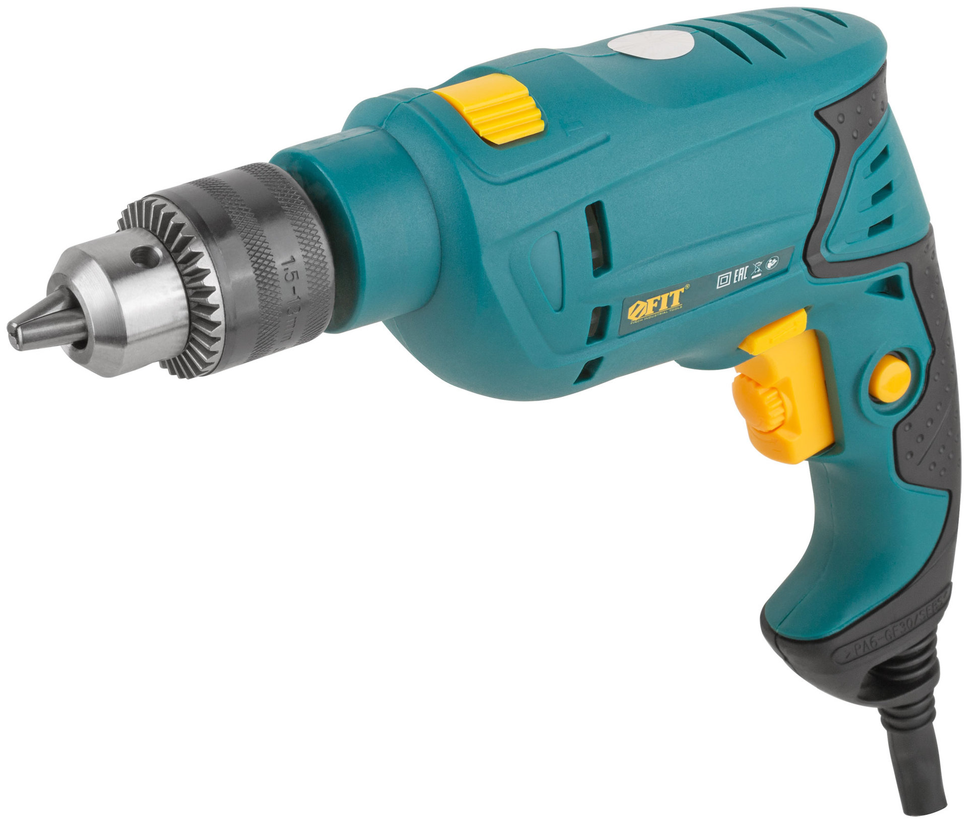 Дрель ударная 500 Вт; 0-2900 об/мин; КлП 10 мм; 1,6 кг; рез. накл; коробка (80050)