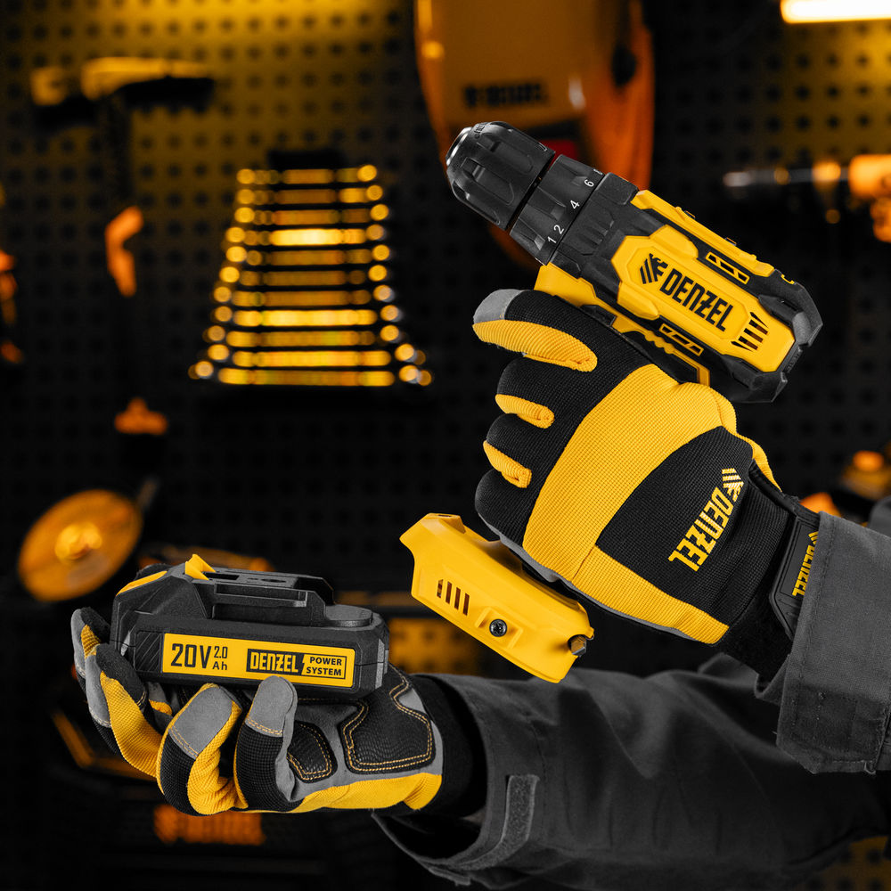 Дрель-шуруповерт аккумуляторная CDQ-20, Li-Ion, 20 В// Denzel (26118)