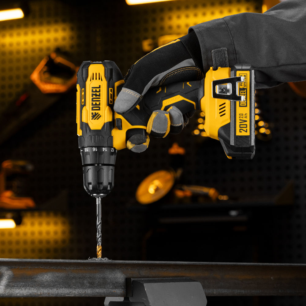 Дрель-шуруповерт аккумуляторная CDQ-20, Li-Ion, 20 В// Denzel (26118)