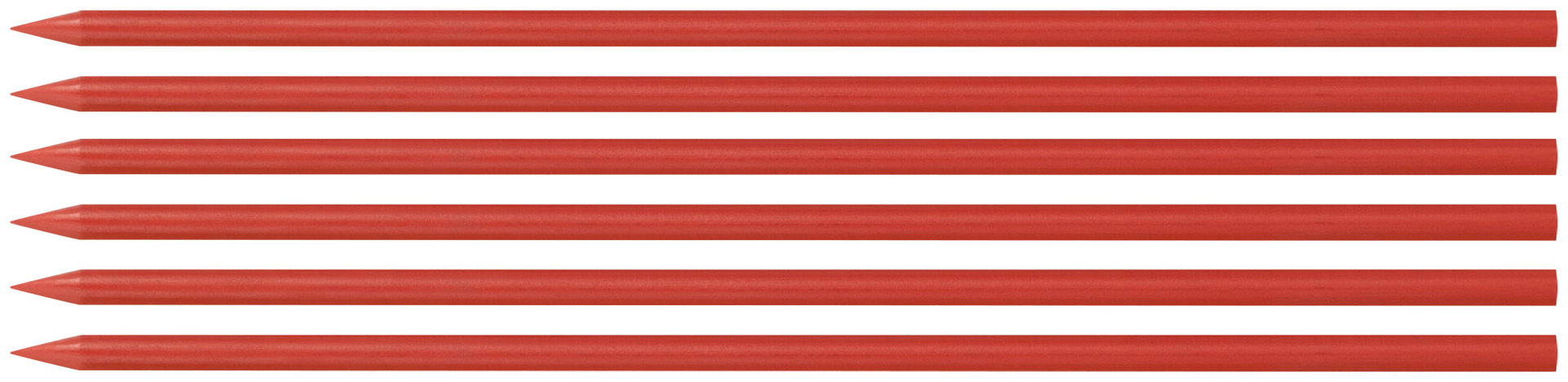 Грифели сменные для карандаша строительного, красные, 6 шт. (04323)