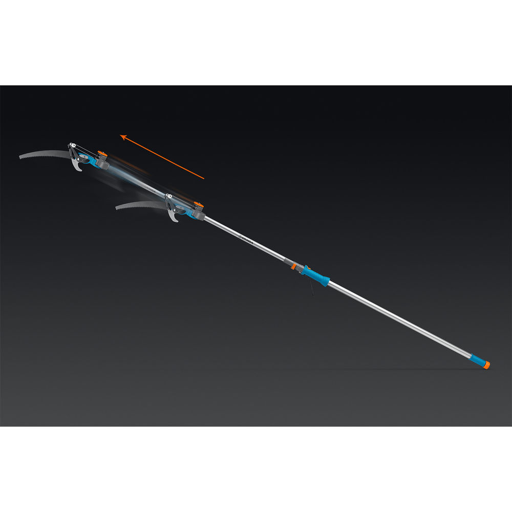 Телескопический высоторез с пилой GX-4000, длина 2-2,8 м, пила 350мм, рез до 30 мм, лезвия из нержавеющей стали, PROLine GRINDA 424530