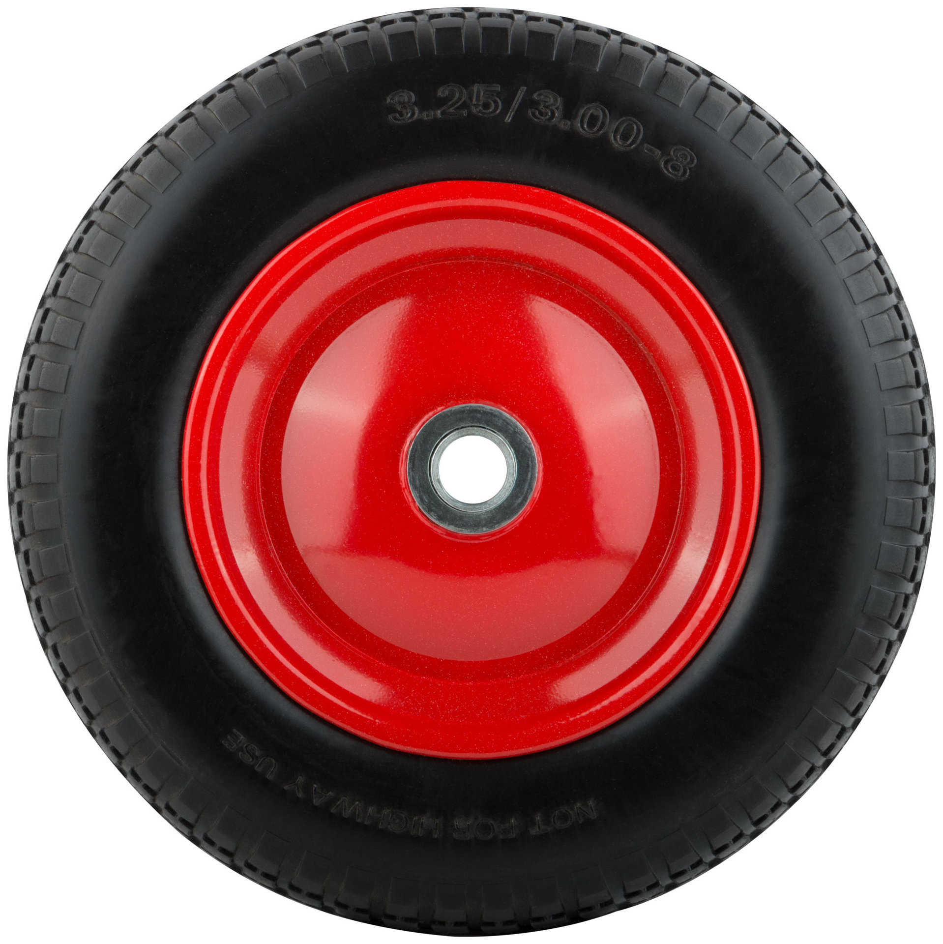 Колесо запасное полиуретановое 360х65 мм для тачек 77615; 77617; 77619; 77629 ( PU 3.25-8 ) ( посадка ширина 95 мм, диаметр 25,4 мм ) (77633)