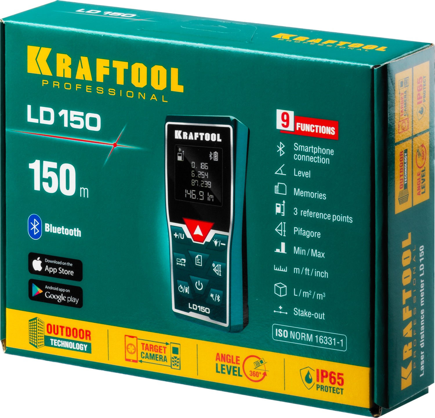 KRAFTOOL LD-150, 5 см - 150 м, лазерный дальномер (34767)