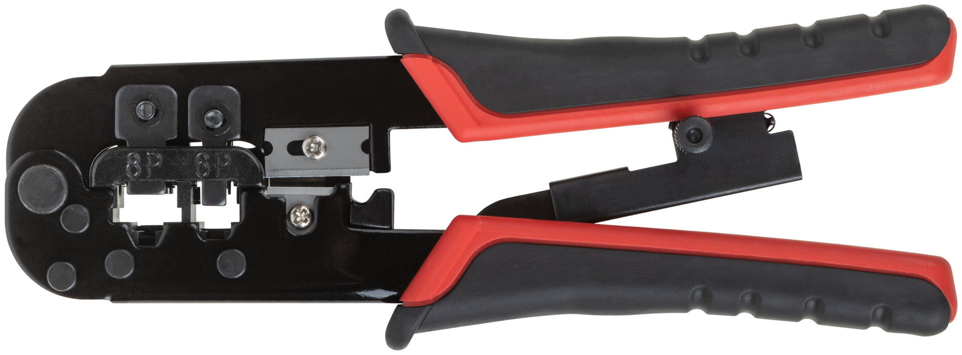 Кримпер для обжима разъемов RJ11, RJ12, RJ45, прорезиненные ручки 190 мм (60061)