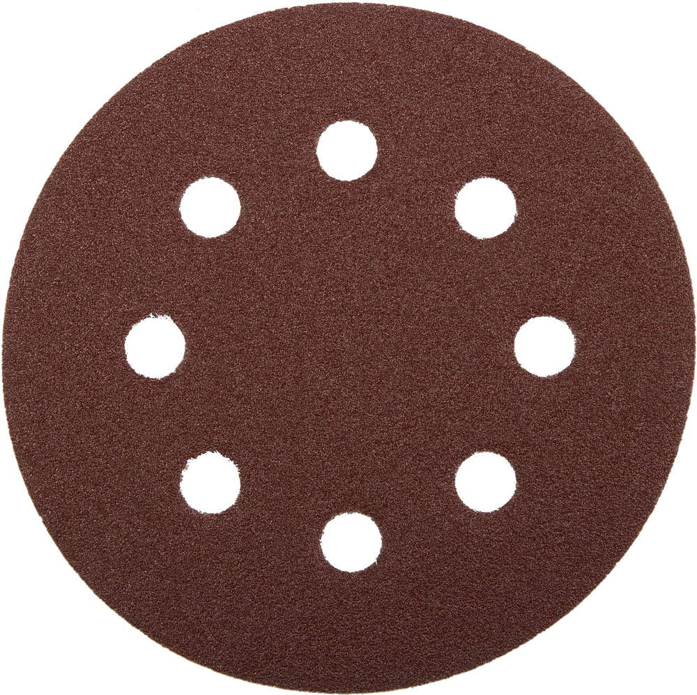 Круг шлифовальный универсальный Мастер 125 мм, 8 отверстий, Р60, 5 шт ЗУБР 35562-125-060