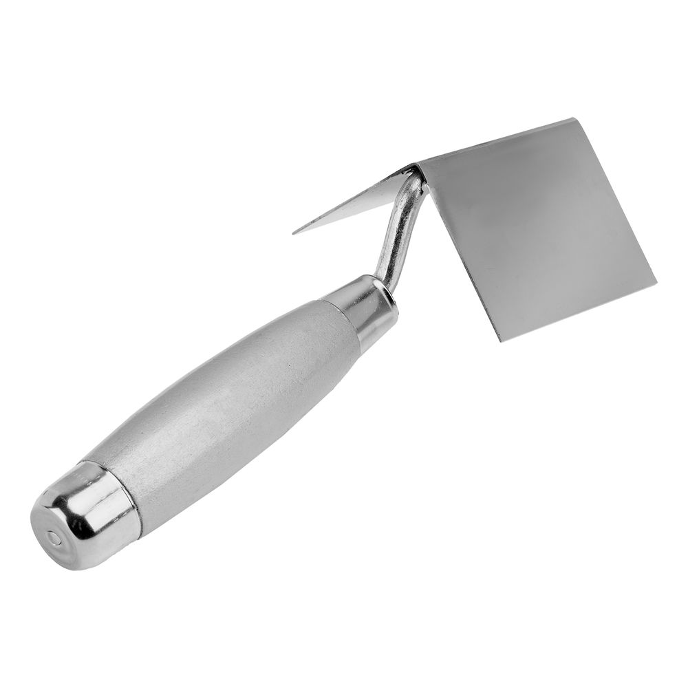 Мастерок из нержавеющей стали, 80 х 60 х 60 мм, для внутренних углов, деревянная ручка Matrix (86308)