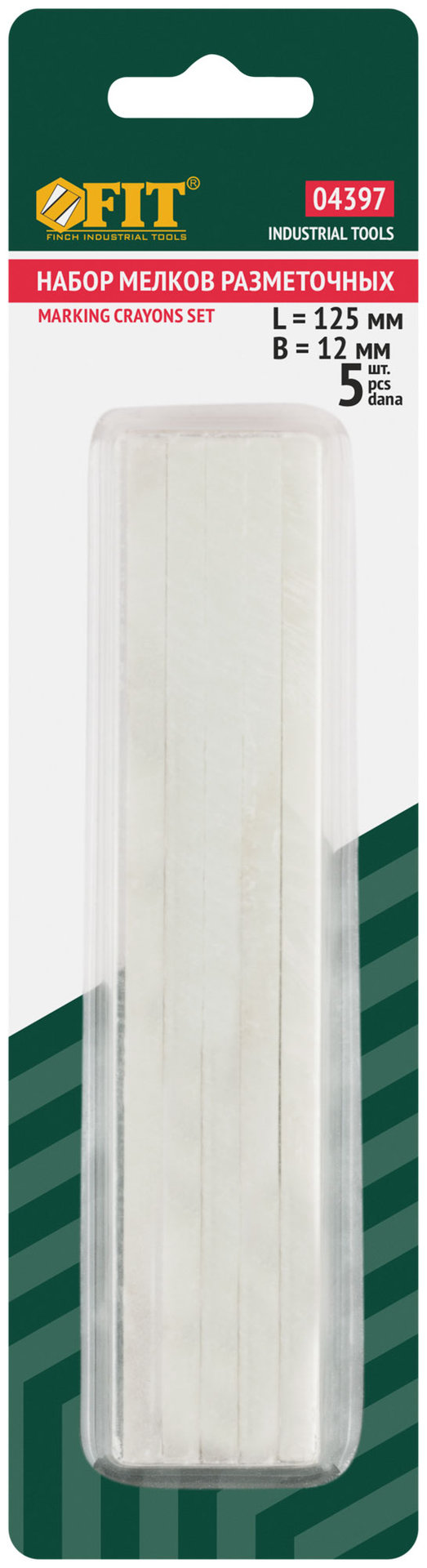 Мелки разметочные ( тальк ), набор 5 шт., 5х10х125 мм (04397)