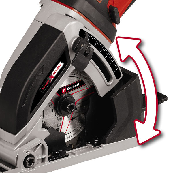 Мини-пила циркулярная акк. Einhell PXC TE-CS 18/89 Li - Solo, 18В, 3500об/мин, 2 диска в комплекте (4331100)