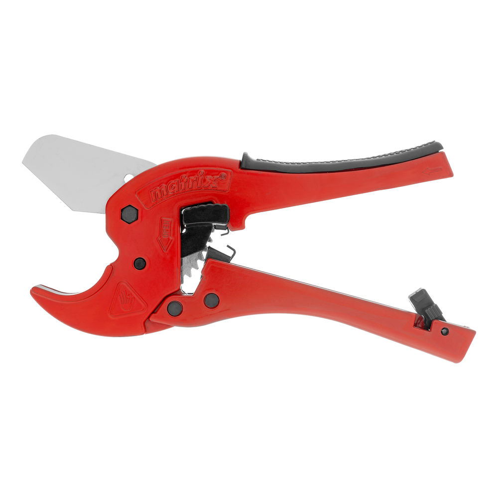 Ножницы для резки изделий из ПВХ, D до 42 мм, обрезиненная опорная рукоятка, порошковое покрытие рукояток Matrix (78412)