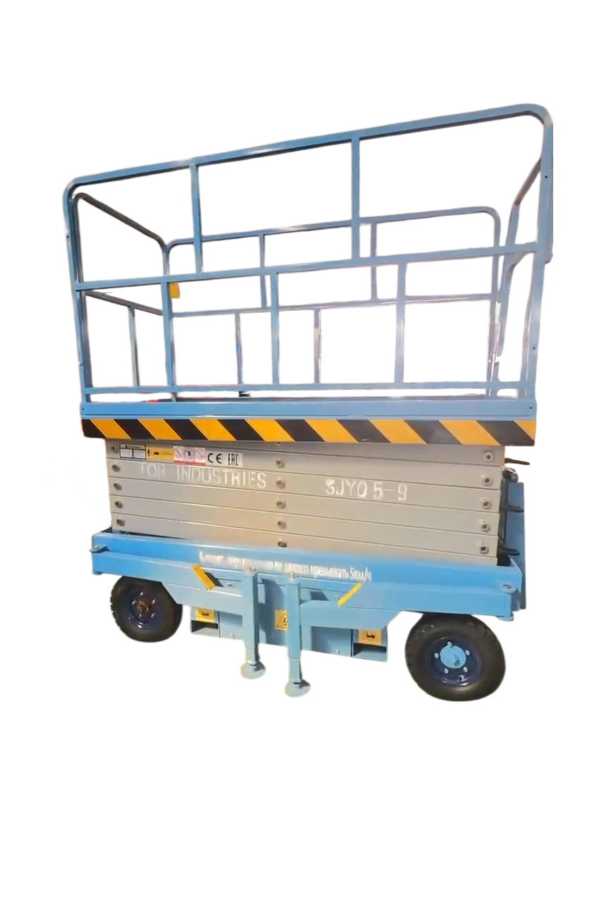 Подъемник ножничный самоходный 500 кг 12/14 м TOR SJY-0,5-12DC аккумуляторный (Y) (1050634)