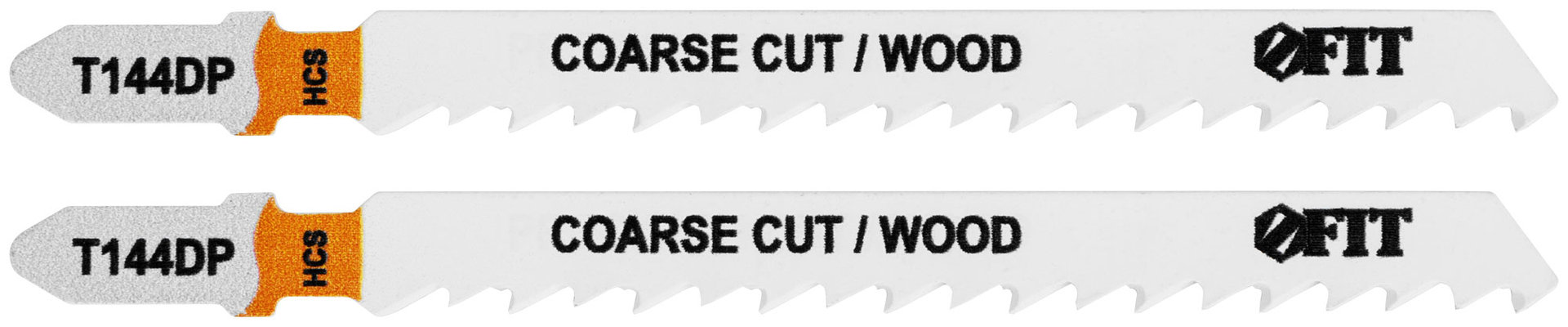 Полотна по дереву, HCS, разведенные, шлифованные зубья 100/74/4 мм (T144DP), 2 шт. (40939)
