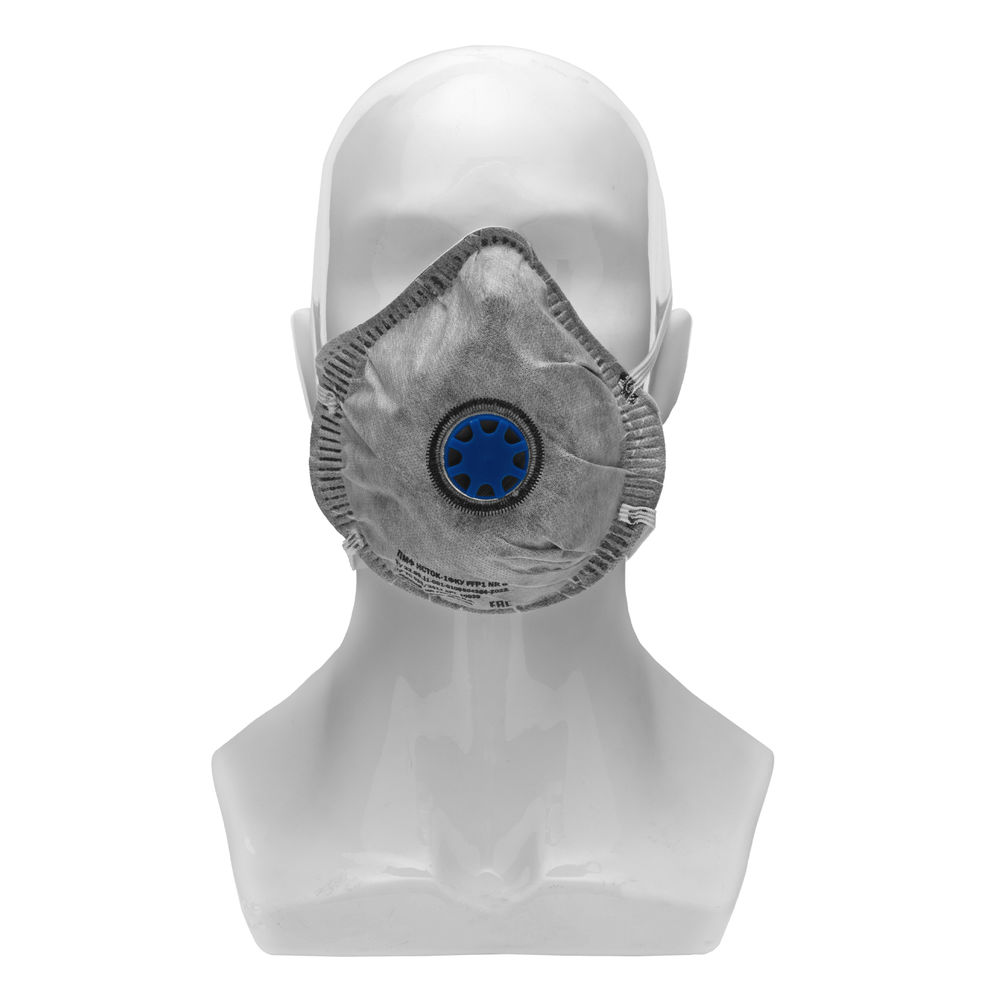 Полумаска фильтрующая формованная,модель Исток,с угольным слоем,с клапаном выдоха FFP1 NR (892467)