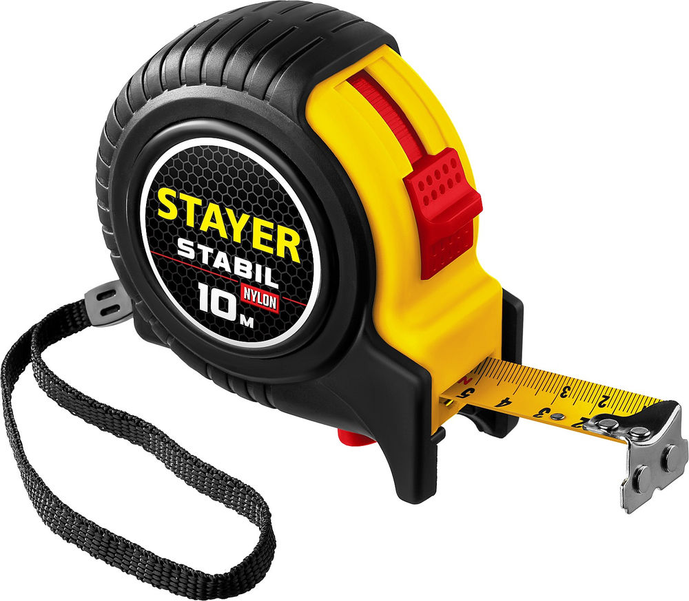 Рулетка 10 м х 25 мм Stabil Professional STAYER 34131-10