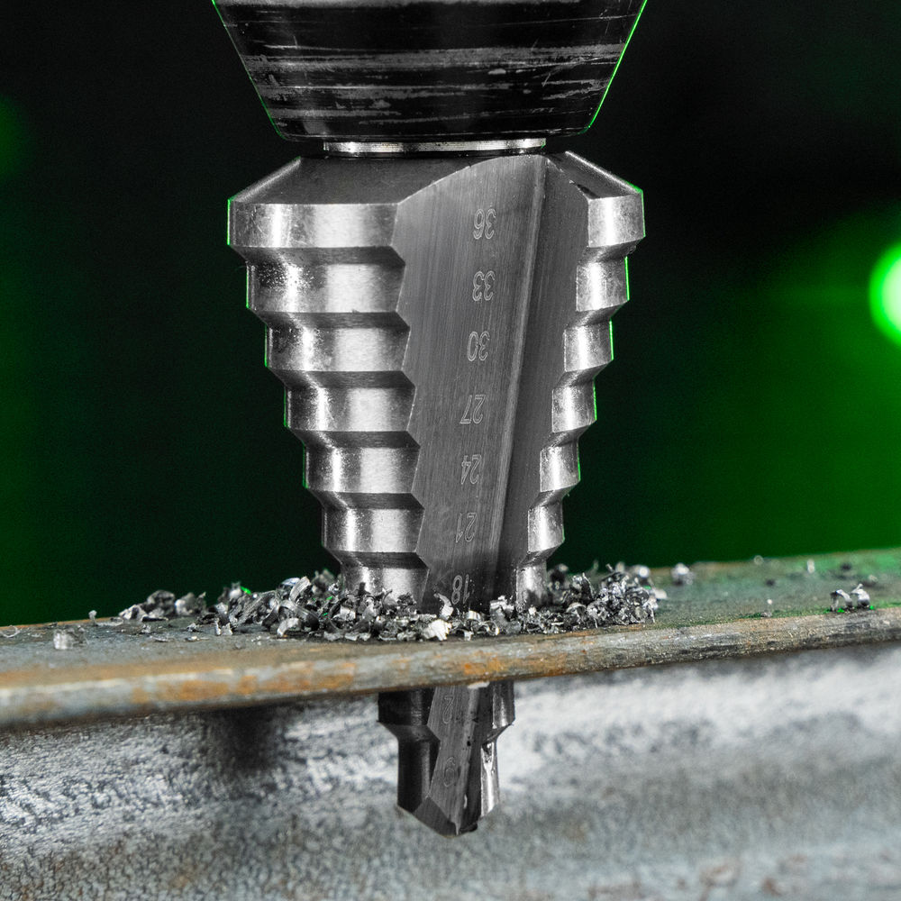 Сверло ступенчатое по металлу, 9-12-15-18-21-24-27-30-33-36 мм, 4241 Сибртех (723014)