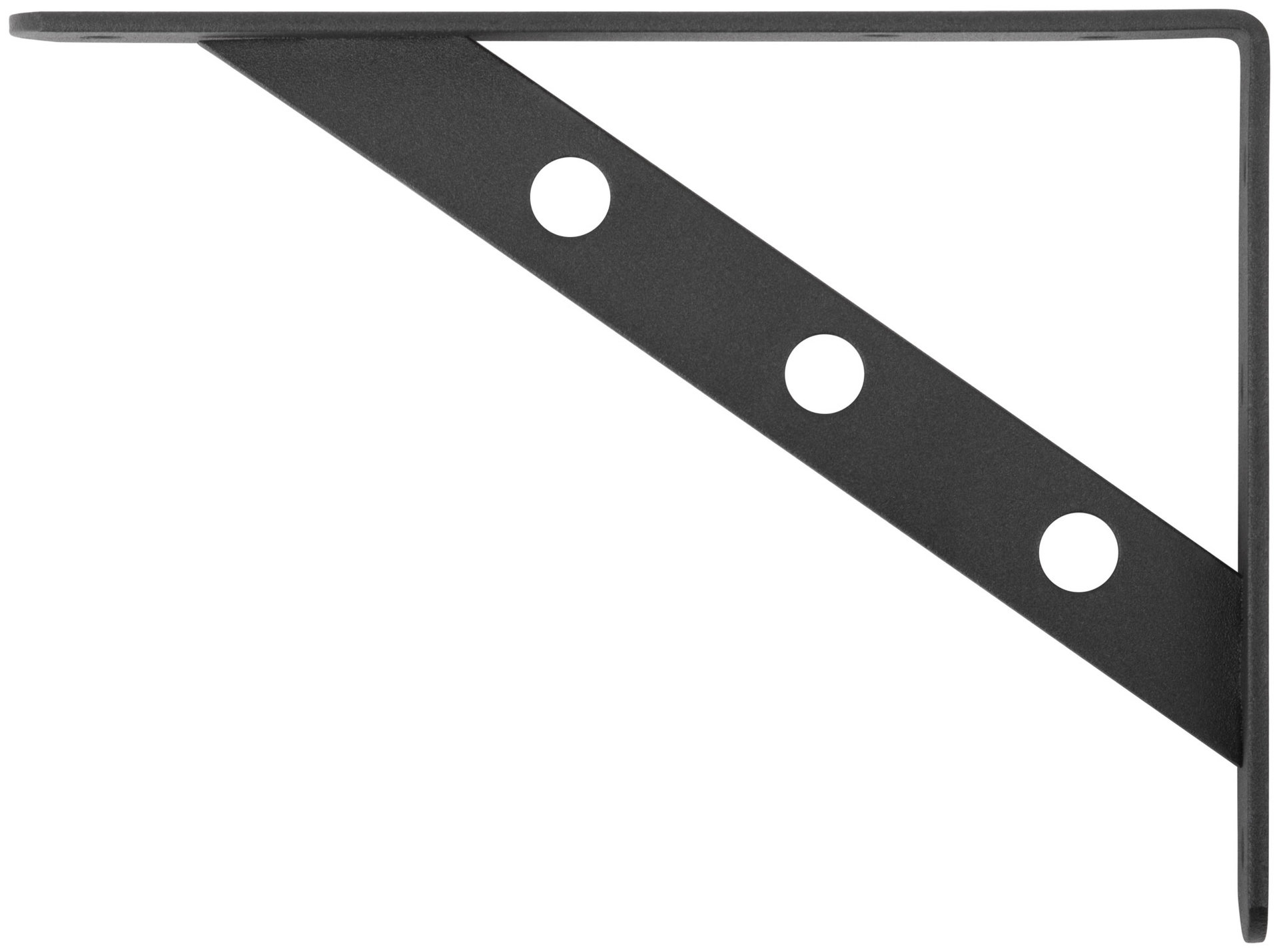 Уголок-кронштейн усиленный черный 200х150 мм (66104)