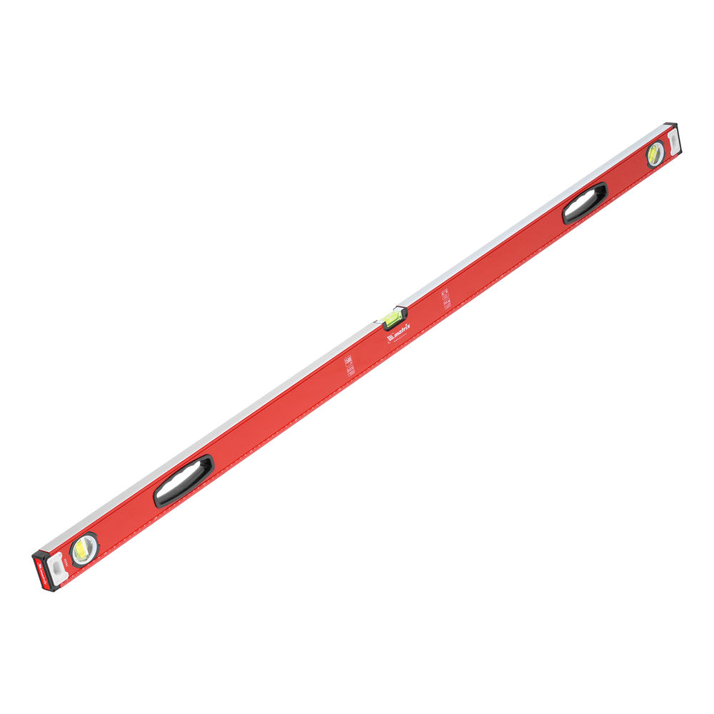 Уровень алюминиевый, фрезерованный, 3 глазка, рукоятки, 1500 мм Matrix (34205)