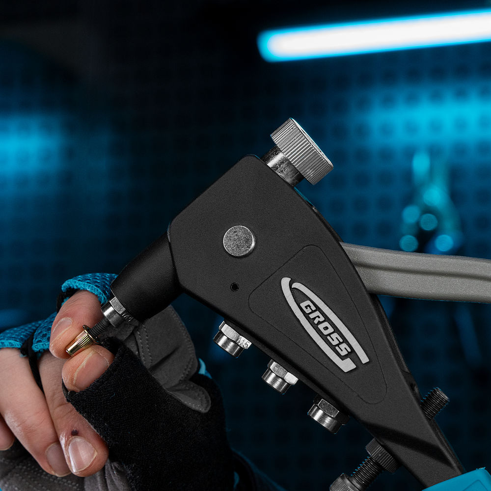 Заклепочник для резьбовых заклепок, заклепки М3, М4, М5, M6 Gross (40410)