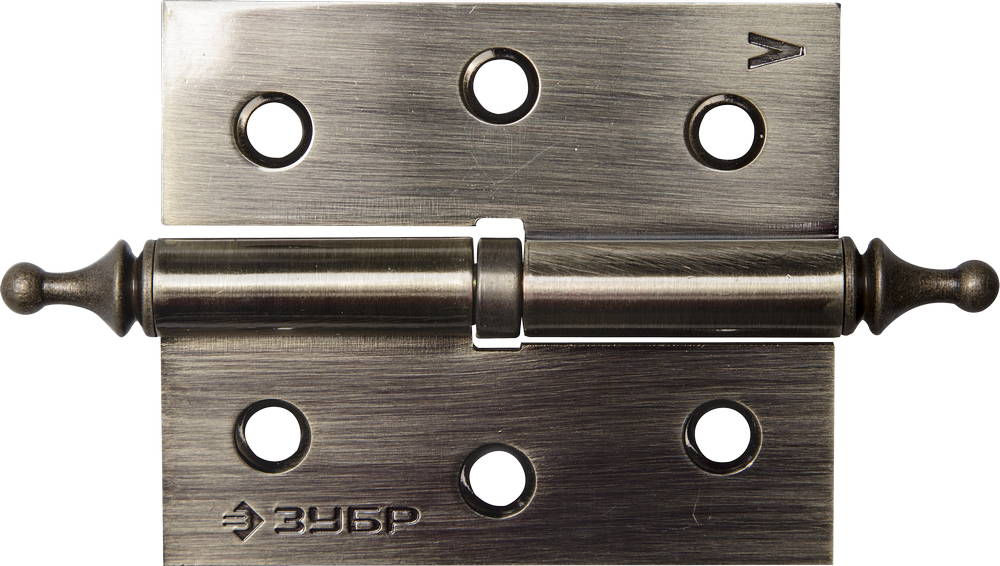 Петля карточная 75 х 63 х 2.5 мм, разъемная, левая, цвет старая латунь (AB), 2 шт ЗУБР 37605-075-5L