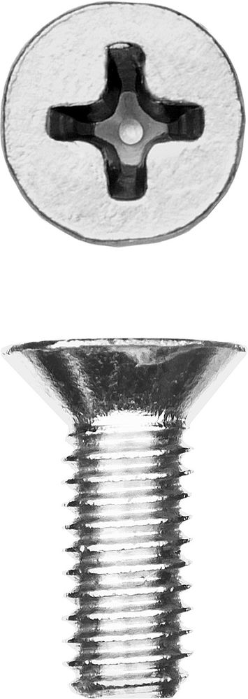 Винт с потайной головкой M6?16 мм DIN 965 кл. пр. 4.8 цинк 9 шт ЗУБР 303116-06-016