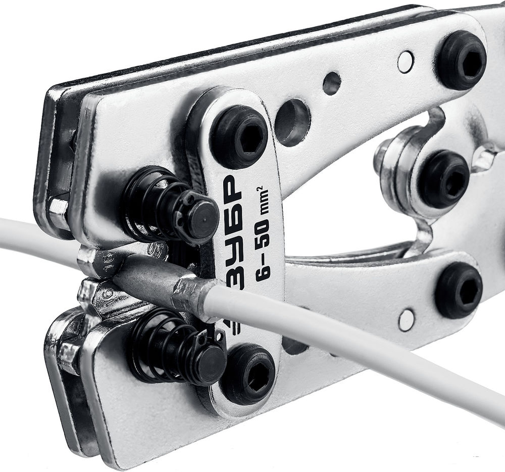 Пресс-клещи гексагональные усиленные для медных наконечников и гильз 6 - 50 мм2 ЗУБР ПКГ-50 Профессионал 45453