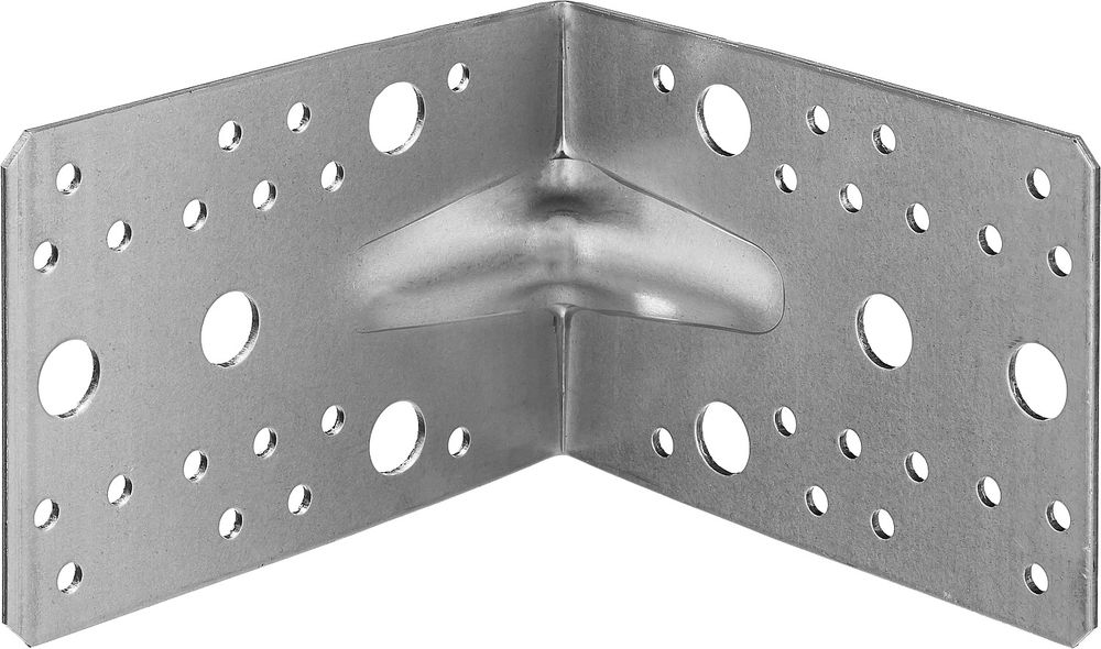 Усиленный крепежный уголок 90 x 130 x 130 x 2 мм цинк ЗУБР УКУ-2.0 310116-90-130