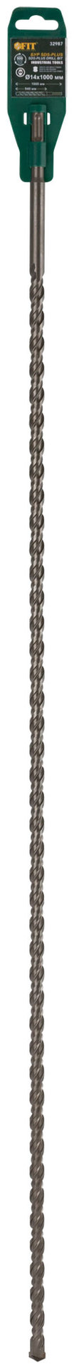 Бур по бетону SDS PLUS с двойной резьбой 14х1000 мм (32987)